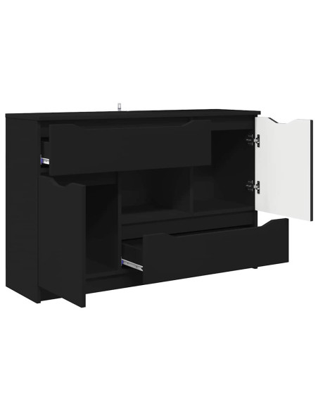 Credenza con cassetto Nero 100 x 30 x 65,6 Legno multistrato