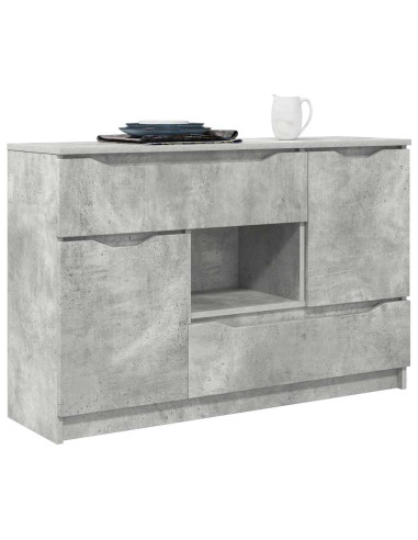 Credenza Grigio cemento 100 x 30 x 65,6 Legno multistrato