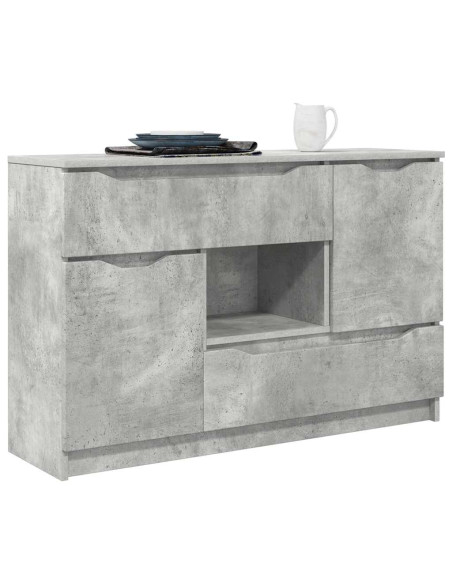 Credenza Grigio cemento 100 x 30 x 65,6 Legno multistrato