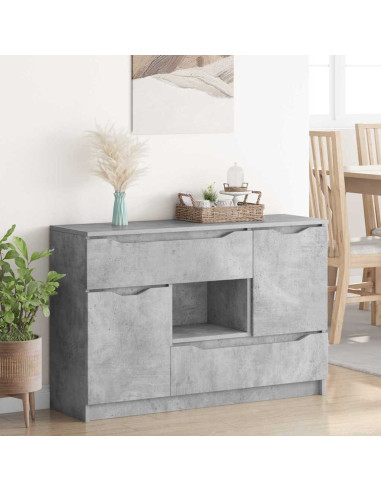 Credenza Grigio cemento 100 x 30 x 65,6 Legno multistrato