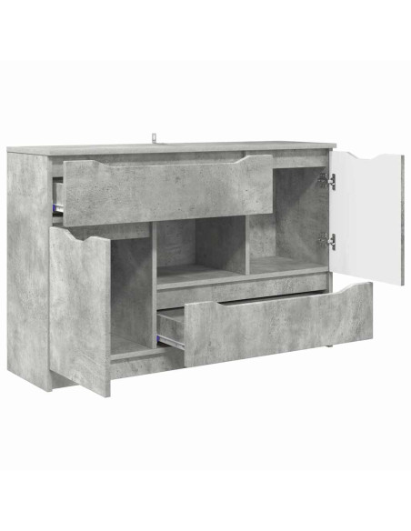 Credenza Grigio cemento 100 x 30 x 65,6 Legno multistrato