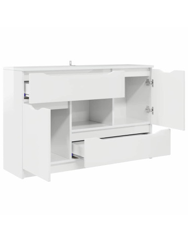 Credenza Bianco Lucido 100 x 30 x 65,6 Legno multistrato