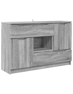 Credenza Grigio Sonoma 100 x 30 x 65,6 Legno multistrato 2