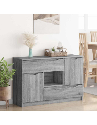 Credenza Grigio Sonoma 100 x 30 x 65,6 Legno multistrato