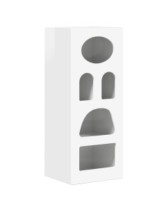 Credenza Bianco Lucido 40 x 35 x 100,5 cm Legno multistrato 2