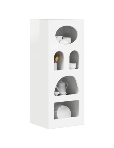 Credenza Bianco Lucido 40 x 35 x 100,5 cm Legno multistrato