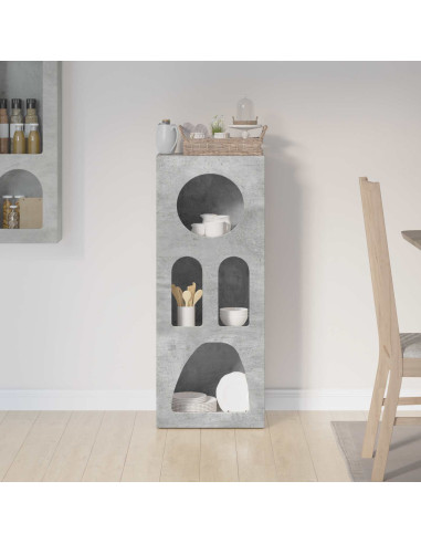 Credenza Grigio cemento 40 x 35 x 100.5 cm Legno multistrato