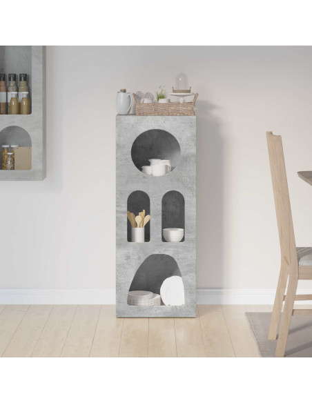 Credenza Grigio cemento 40 x 35 x 100.5 cm Legno multistrato