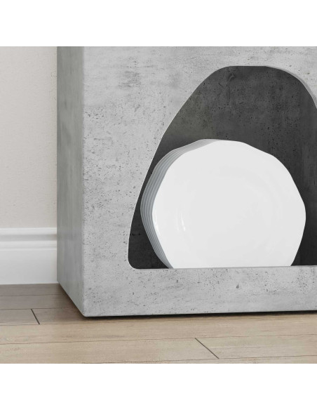 Credenza Grigio cemento 40 x 35 x 100.5 cm Legno multistrato