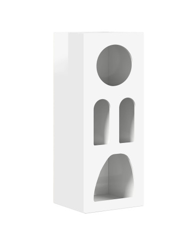 Credenza Bianco Lucido 40 x 35 x 100.5 cm Legno multistrato