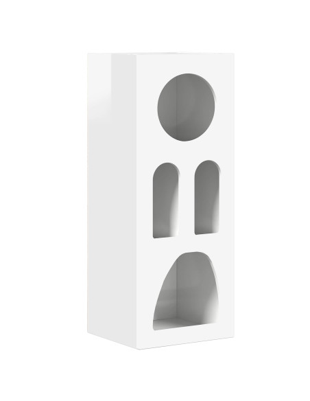 Credenza Bianco Lucido 40 x 35 x 100.5 cm Legno multistrato