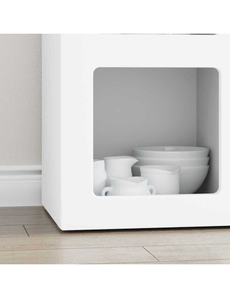 Credenza Bianco 59 x 35 x 80.5 cm Legno multistrato