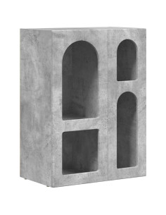 Credenza Grigio cemento 59 x 35 x 80.5 cm Legno multistrato 2