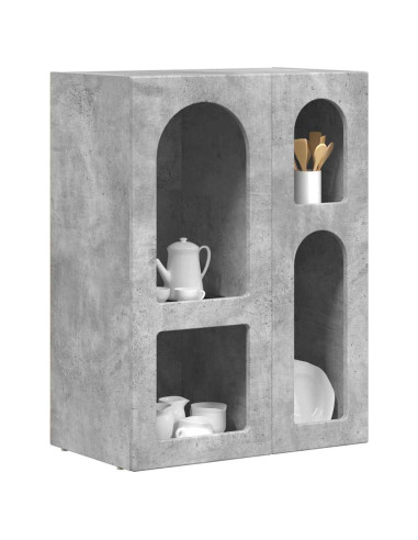 Credenza Grigio cemento 59 x 35 x 80.5 cm Legno multistrato