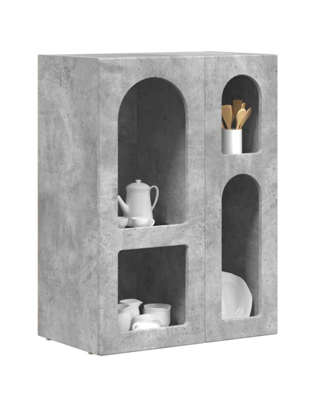 Credenza Grigio cemento 59 x 35 x 80.5 cm Legno multistrato