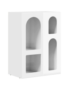 Credenza Bianco Lucido 59 x 35 x 80.5 cm Legno multistrato 2