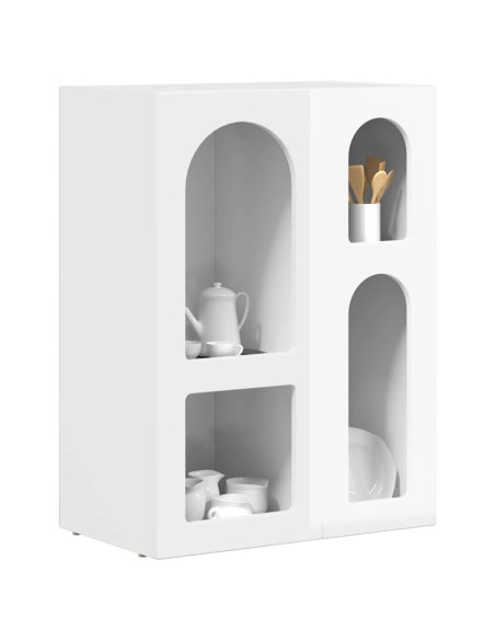 Credenza Bianco Lucido 59 x 35 x 80.5 cm Legno multistrato