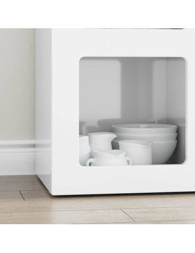 Credenza Bianco Lucido 59 x 35 x 80.5 cm Legno multistrato