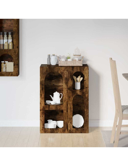 Credenza Rovere fumé 59 x 35 x 80.5 cm Legno multistrato