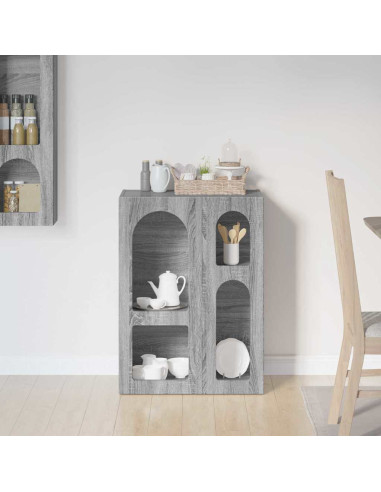 Credenza Grigio Sonoma 59 x 35 x 80.5 cm Legno multistrato