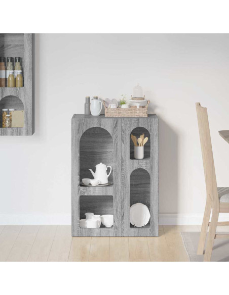 Credenza Grigio Sonoma 59 x 35 x 80.5 cm Legno multistrato