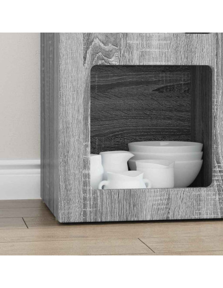Credenza Grigio Sonoma 59 x 35 x 80.5 cm Legno multistrato