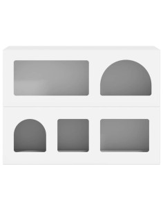 Credenza Bianco 80.5 x 35 x 59 cm Legno multistrato 2