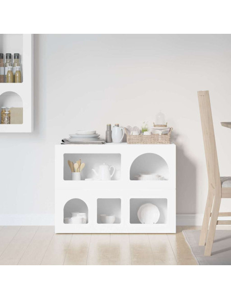 Credenza Bianco 80.5 x 35 x 59 cm Legno multistrato