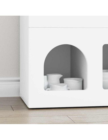 Credenza Bianco 80.5 x 35 x 59 cm Legno multistrato