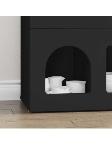 Credenza Nero 80.5 x 35 x 59 cm Legno multistrato