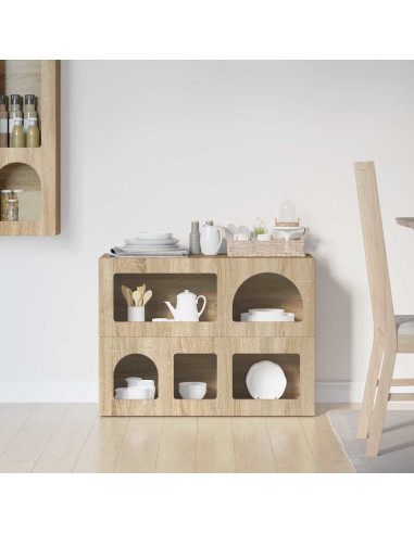 Credenza Rovere Sonoma 80.5 x 35 x 59 cm Legno multistrato