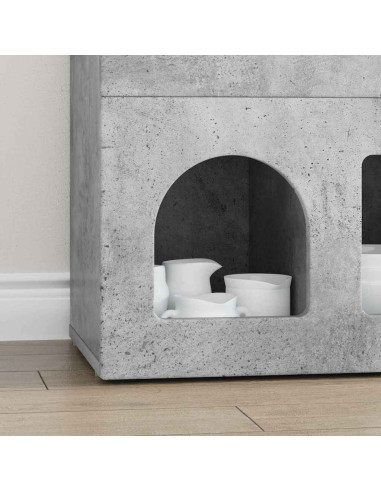 Credenza Grigio cemento 80.5 x 35 x 59 cm Legno multistrato