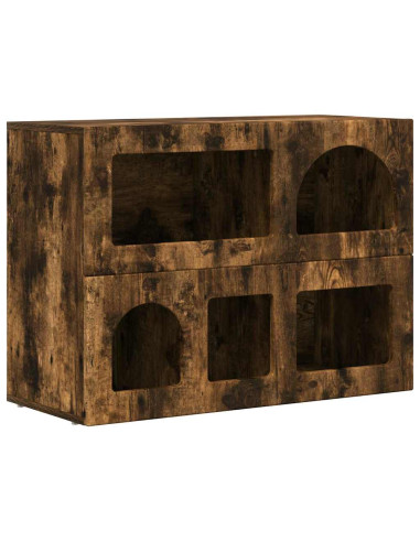 Credenza Rovere fumé 80.5 x 35 x 59 cm Legno multistrato
