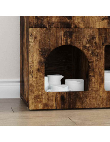 Credenza Rovere fumé 80.5 x 35 x 59 cm Legno multistrato