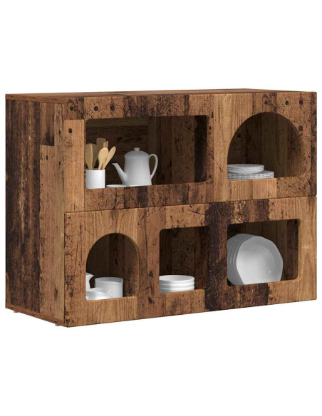 Credenza Legno vecchio 80.5 x 35 x 59 cm Legno multistrato