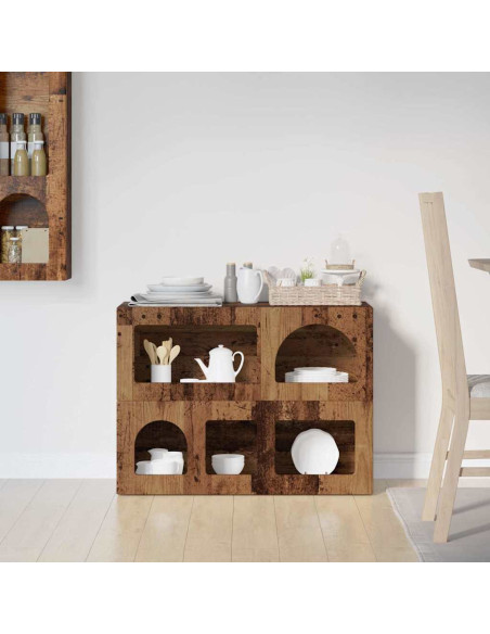 Credenza Legno vecchio 80.5 x 35 x 59 cm Legno multistrato