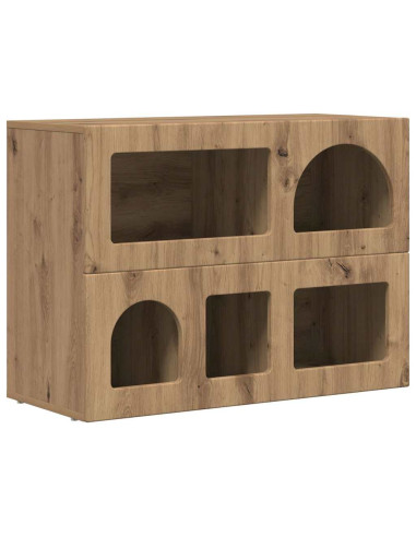 Credenza Rovere artigianale 80.5 x 35 x 59 cm Legno multistrato