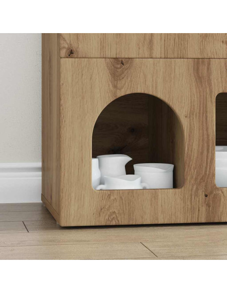 Credenza Rovere artigianale 80.5 x 35 x 59 cm Legno multistrato