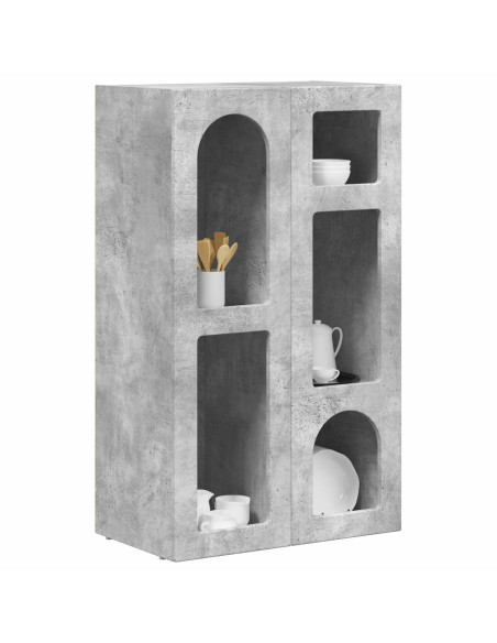 Credenza Grigio cemento 59 x 35 x 100,5 cm Legno multistrato