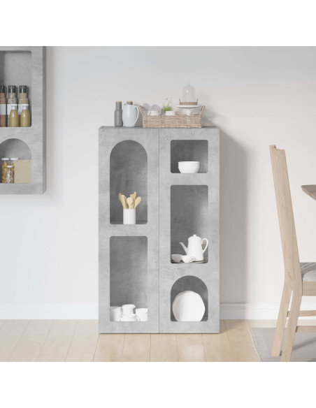 Credenza Grigio cemento 59 x 35 x 100,5 cm Legno multistrato