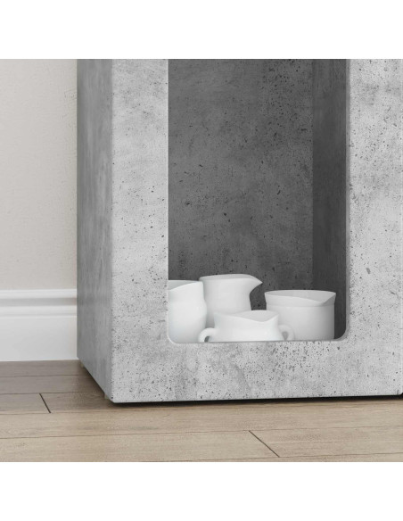 Credenza Grigio cemento 59 x 35 x 100,5 cm Legno multistrato