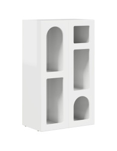 Credenza Bianco Lucido 59 x 35 x 100,5 cm Legno multistrato 2