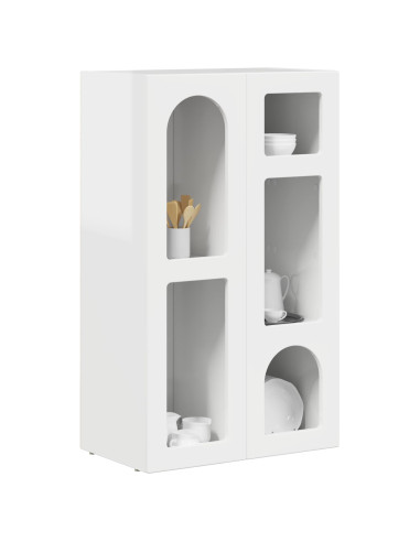 Credenza Bianco Lucido 59 x 35 x 100,5 cm Legno multistrato