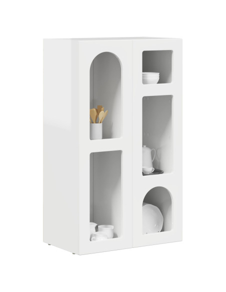 Credenza Bianco Lucido 59 x 35 x 100,5 cm Legno multistrato