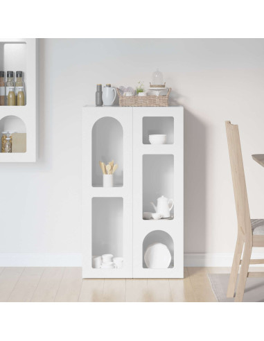 Credenza Bianco Lucido 59 x 35 x 100,5 cm Legno multistrato