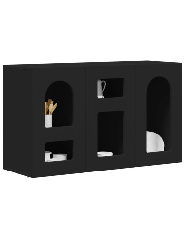 Credenza Nero 100 x 35 x 59 cm Legno multistrato