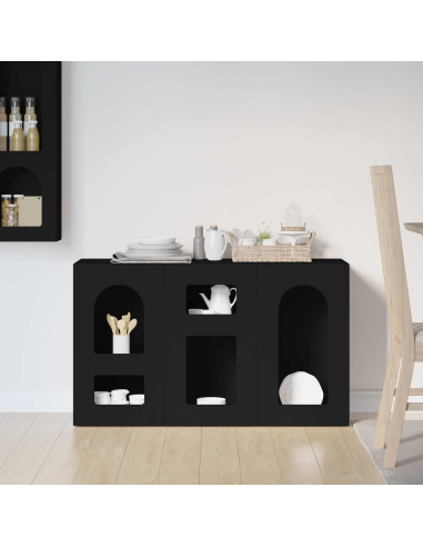 Credenza Nero 100 x 35 x 59 cm Legno multistrato