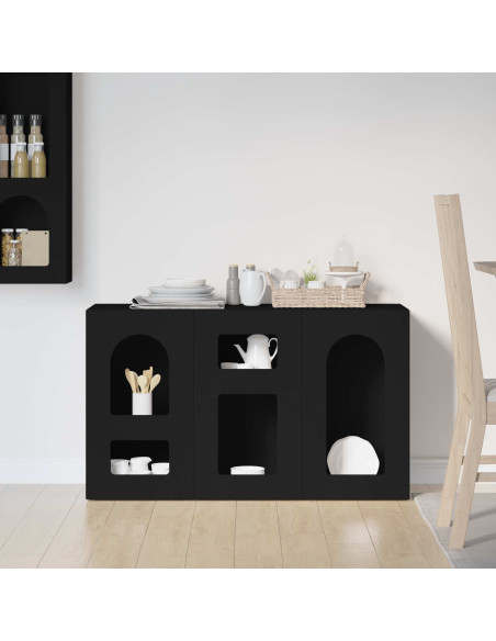 Credenza Nero 100 x 35 x 59 cm Legno multistrato