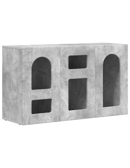 Credenza Grigio cemento 100 x 35 x 59 cm Legno multistrato