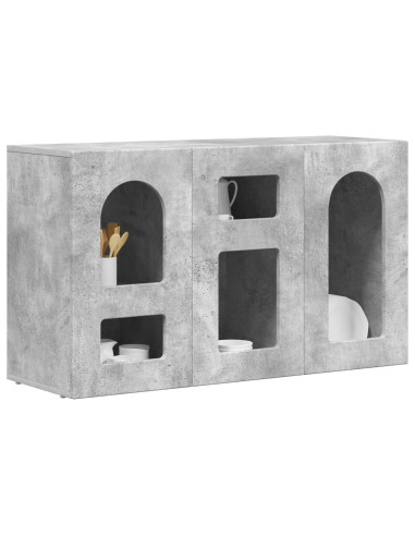 Credenza Grigio cemento 100 x 35 x 59 cm Legno multistrato